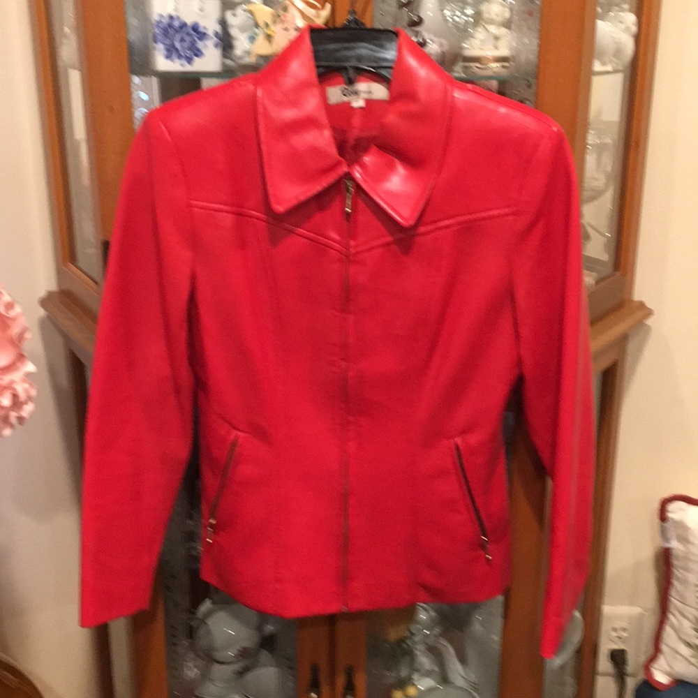 Ricky vintage faux leather red jacket